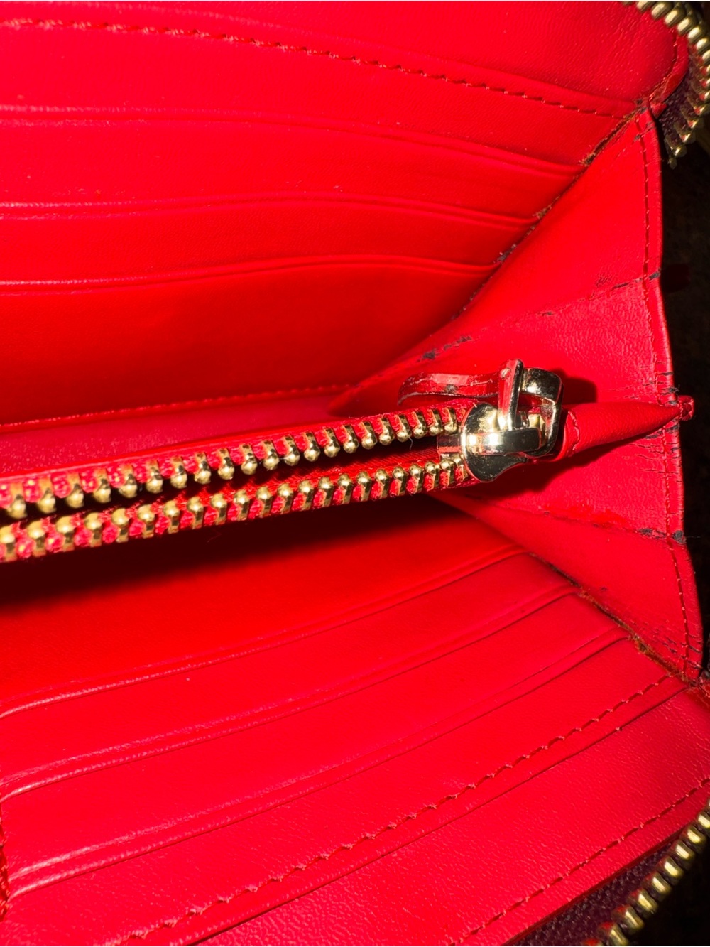 Christian Louboutin "Panettone" long zip-around wallet calf skin leather. Euc - Picture 9 of 16